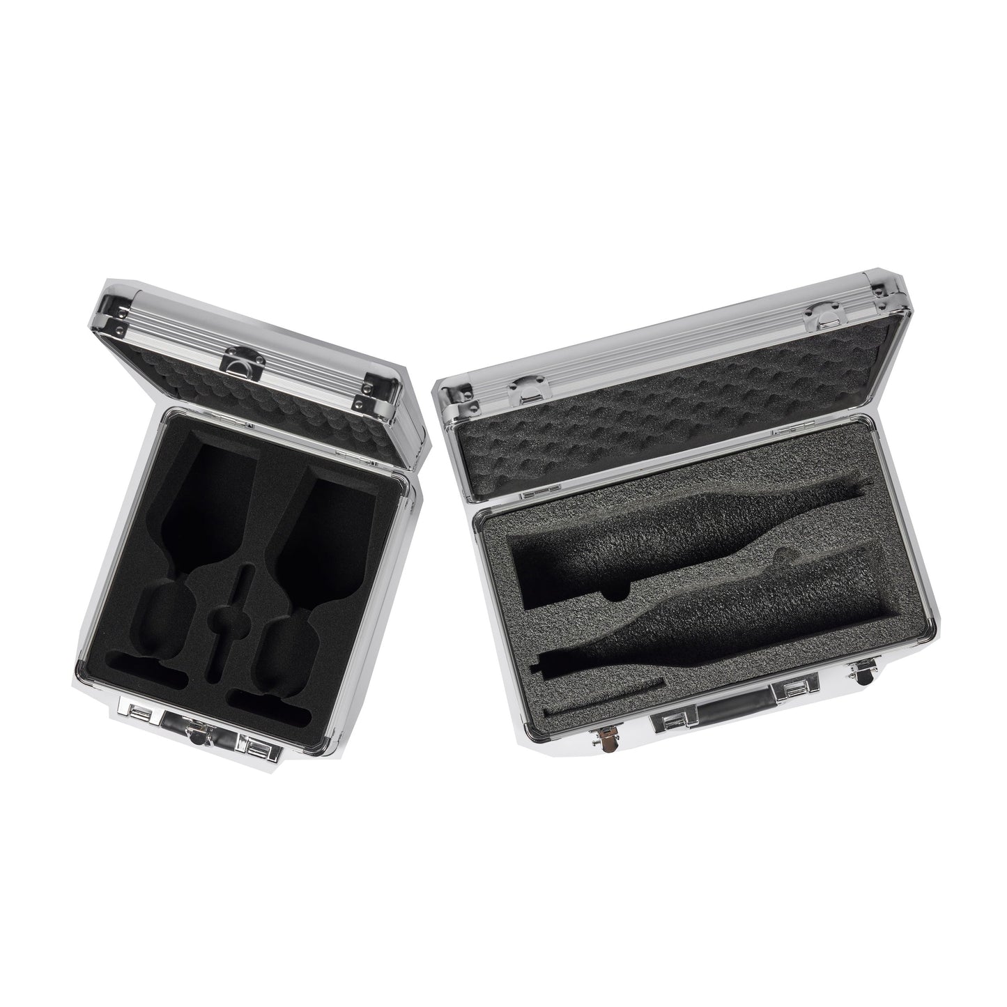 VinBottle and VinGlass Case Bundle - Carry Cases for Two Wine Bottles and Two Wine Glasses