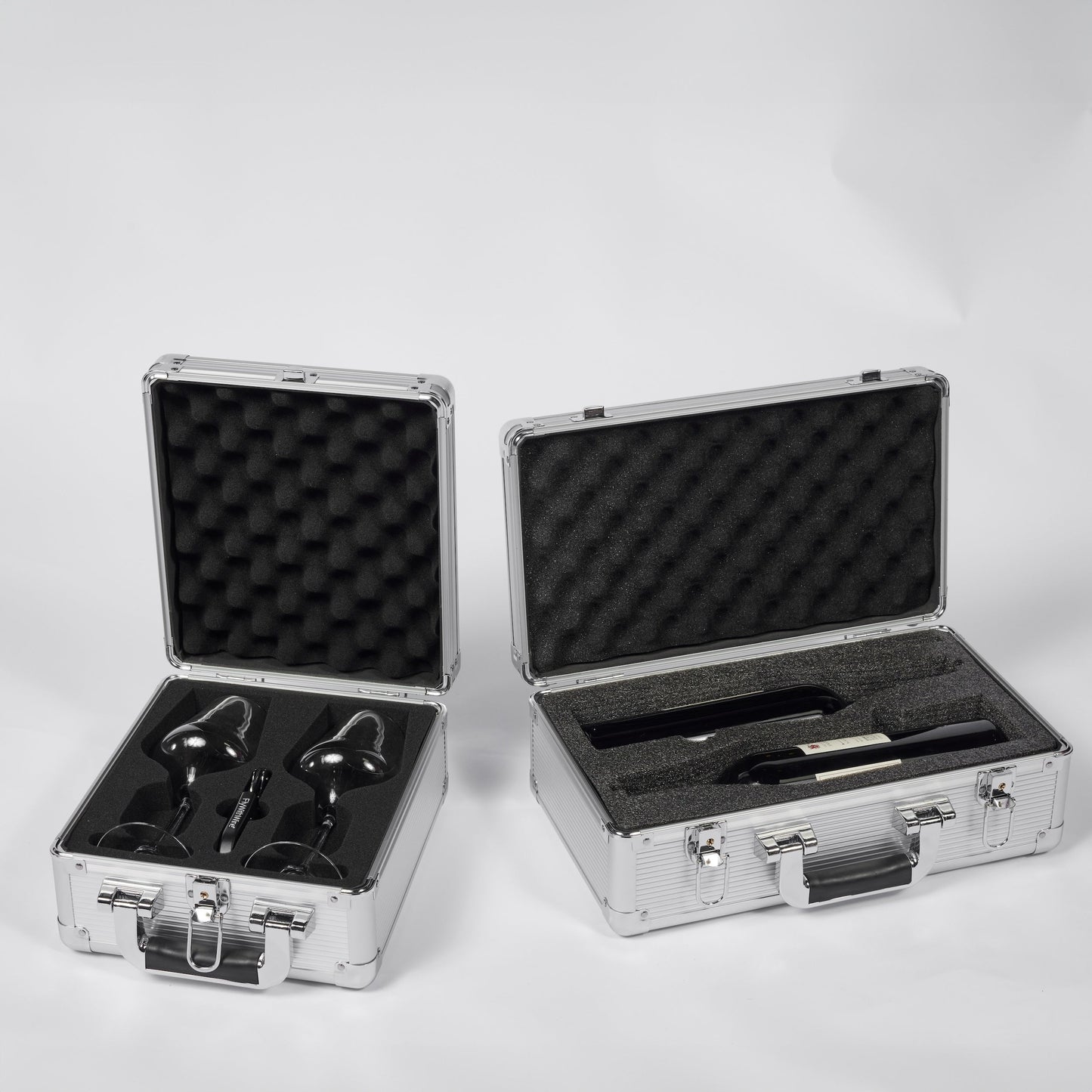 VinBottle and VinGlass Case Bundle - Carry Cases for Two Wine Bottles and Two Wine Glasses