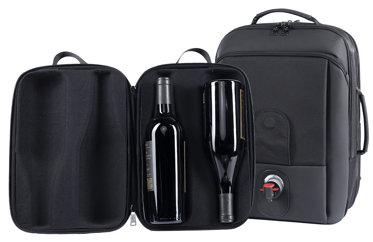 VinXplorer - Wine and Beverage Backpack bundled with Vin2Go Case CG