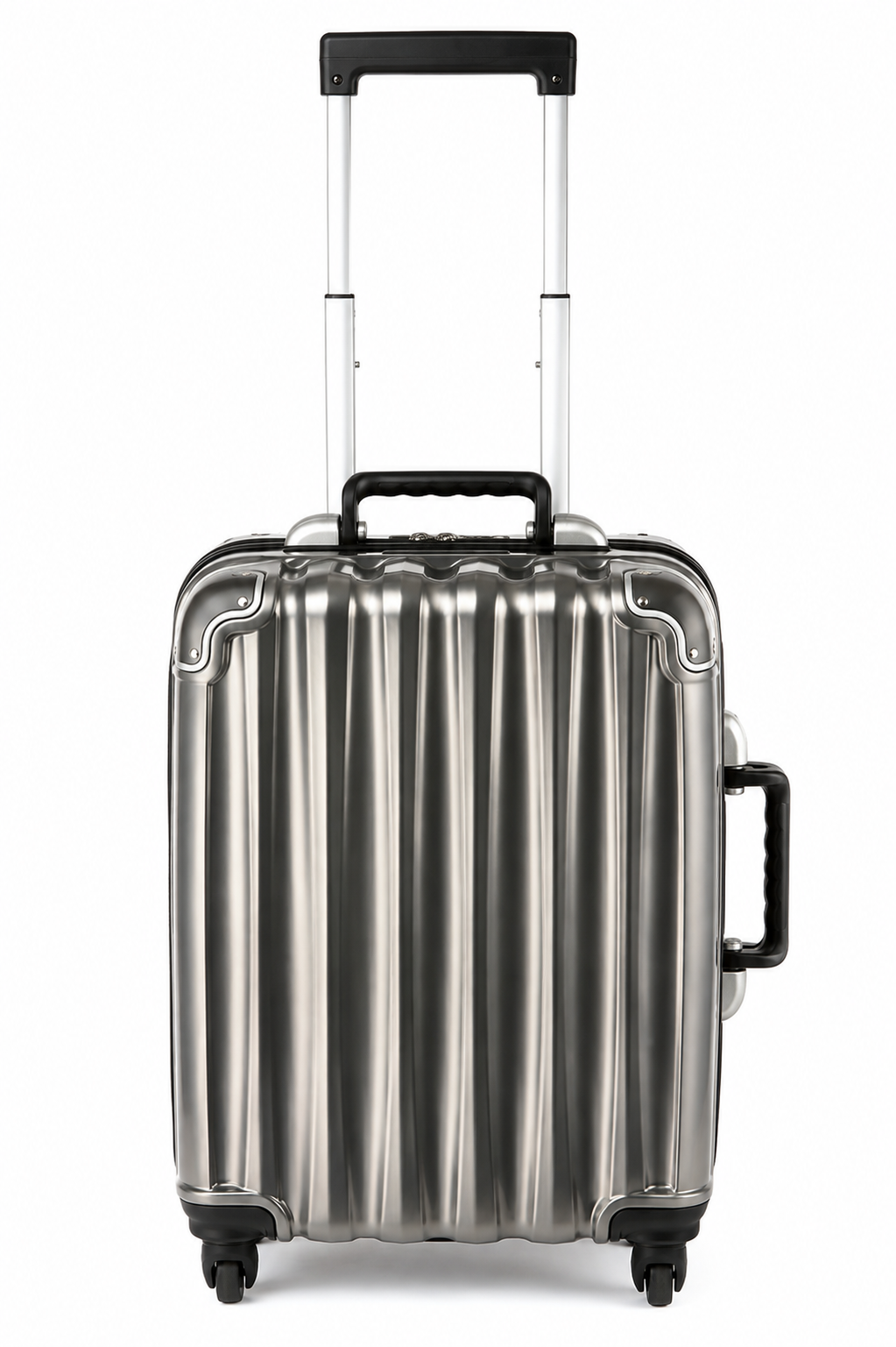 Petite Silver 8-Bottle Wine Suitcase