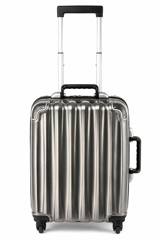 Petite Silver 8-Bottle Wine Suitcase