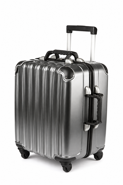 Petite Silver 8-Bottle Wine Suitcase