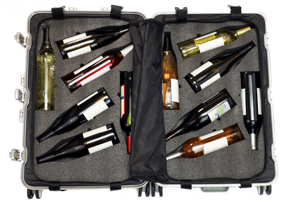 VinAluminum 12-Bottle Wine & Spirits Suitcase for Luxury Travel