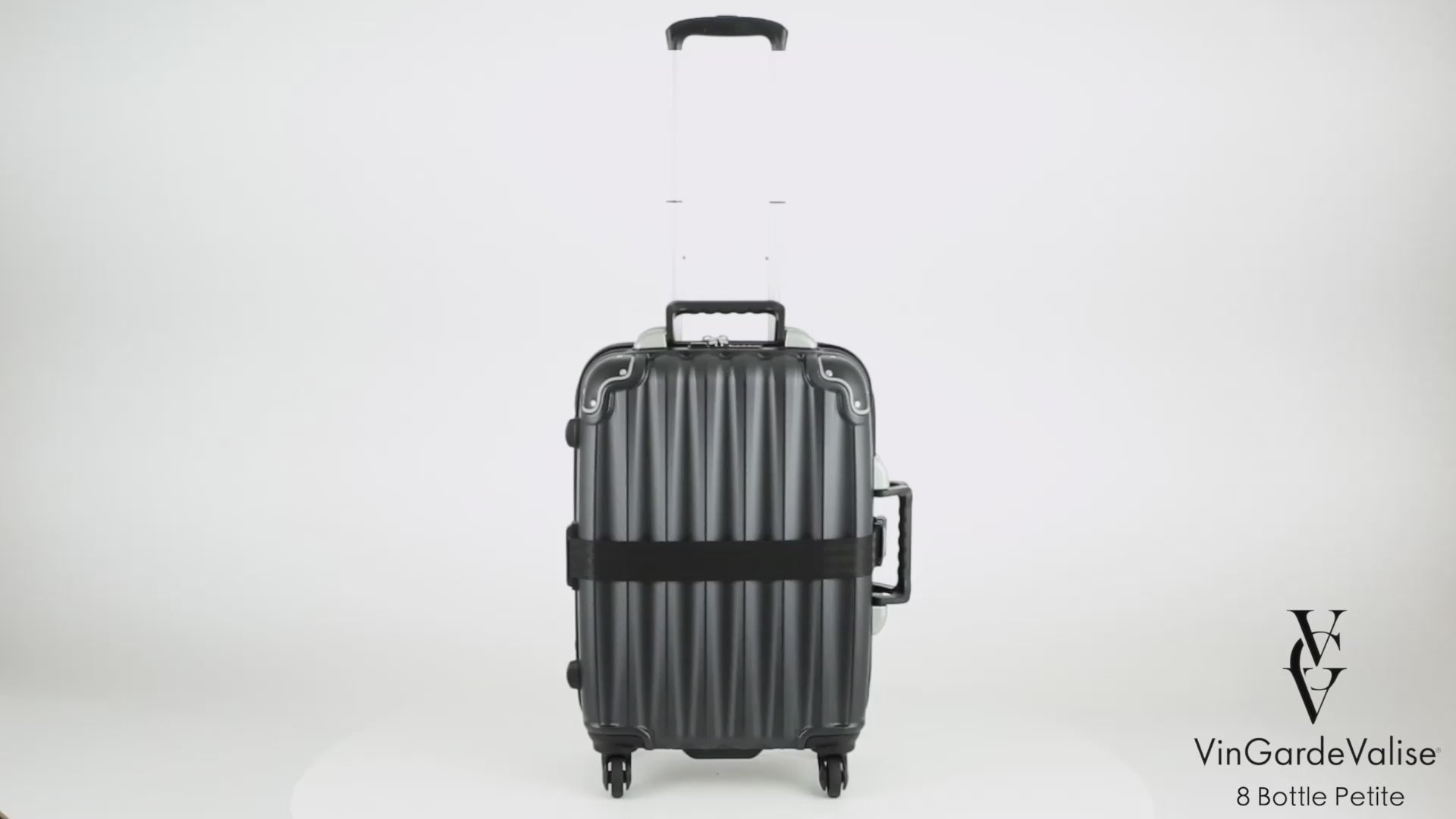 Petite 8-Bottle Black Wine Suitcase | VinGardeValise ®