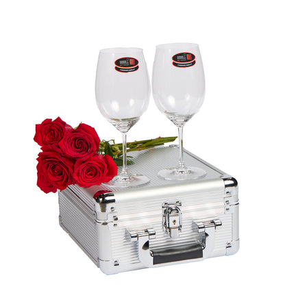 VinGlass Wine Glass Case Bundle - Two Riedel Vinum Glasses